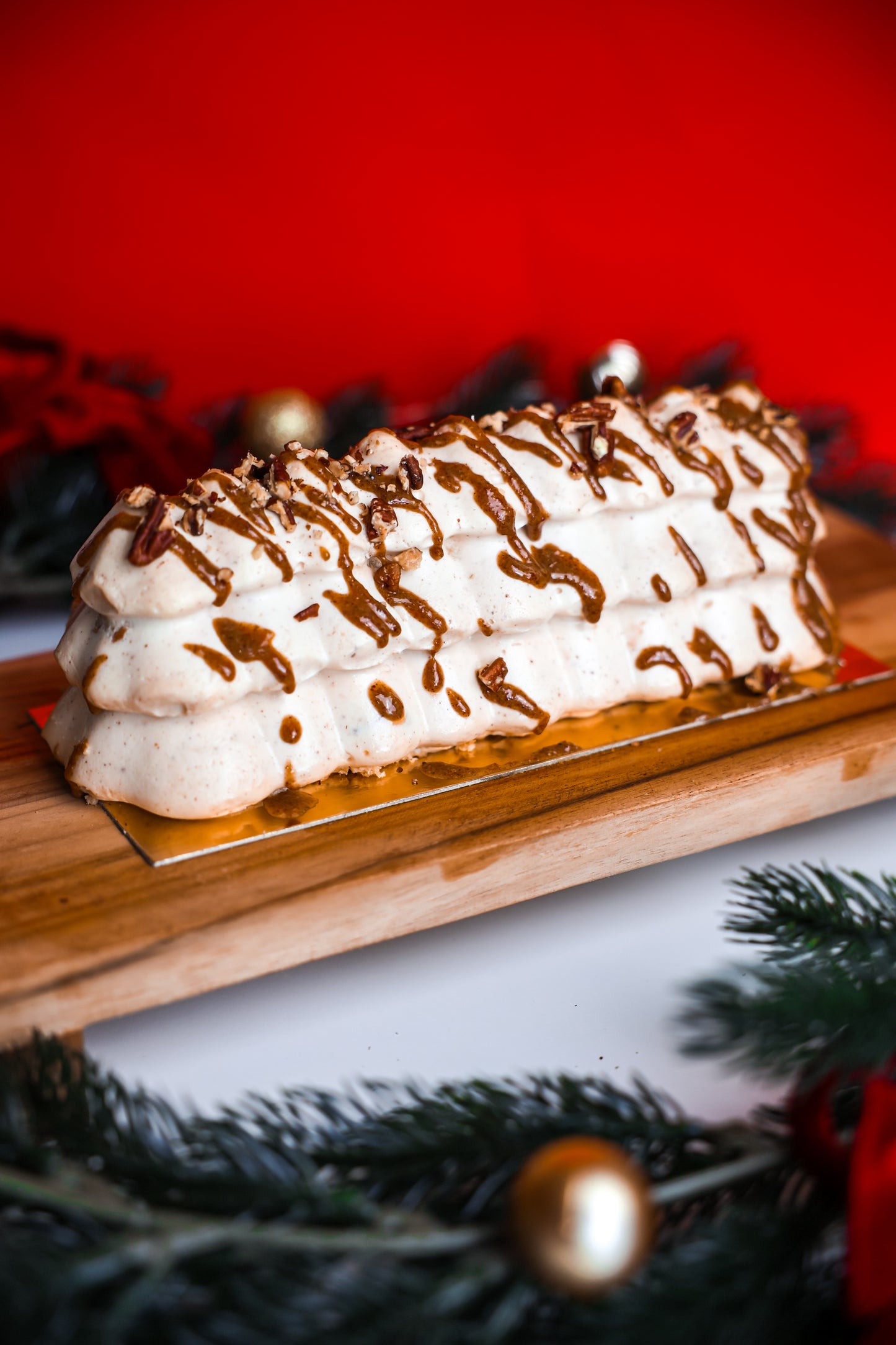 Bûche praliné pécan